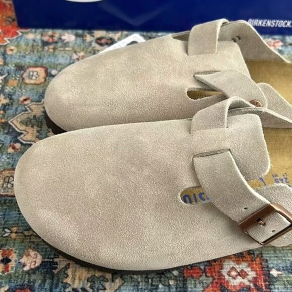 Birkenstock Boston Suede Taupe - Picture 5 of 5